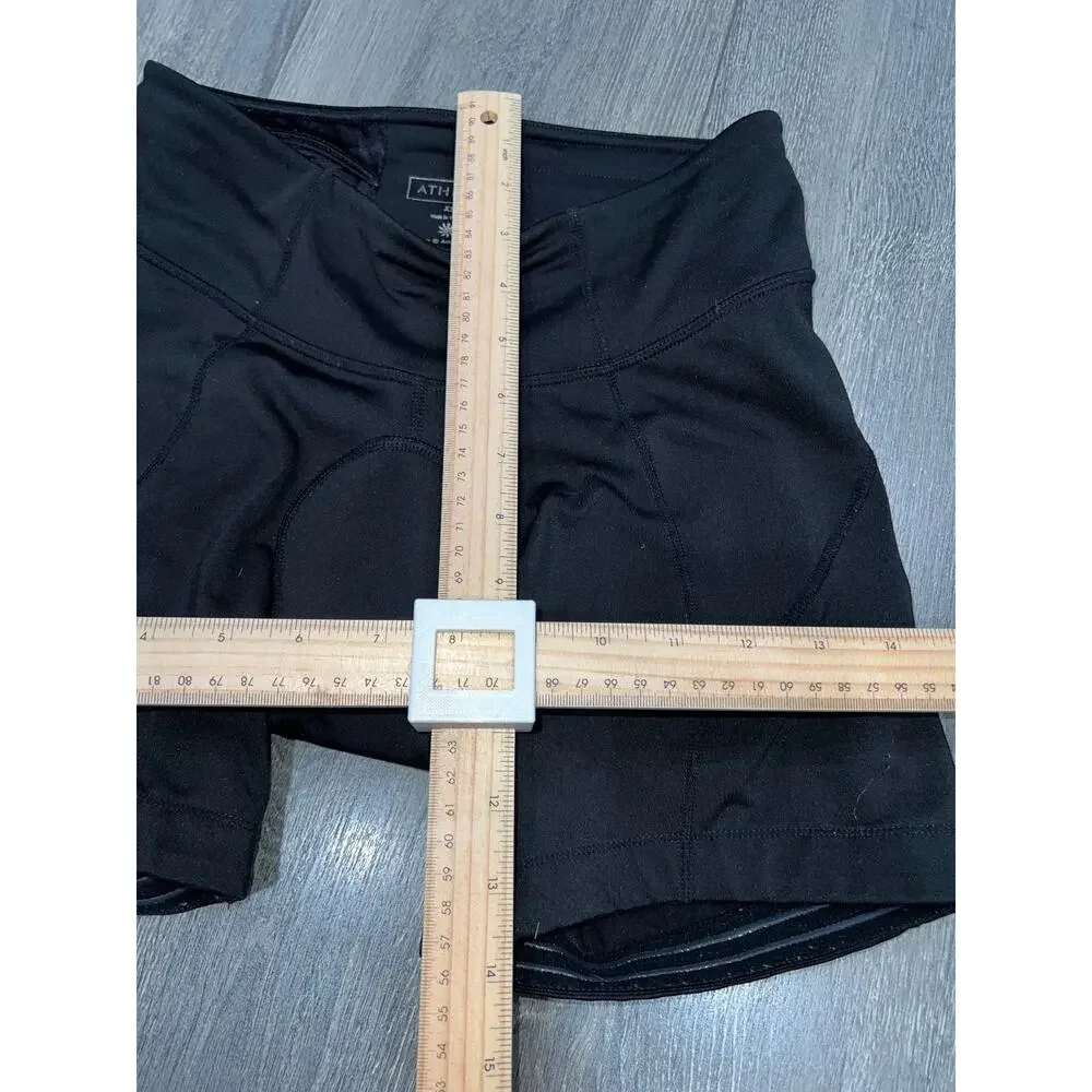 Athleta Womens Compression Cycling Running Shorts Detail X-Small Black A005974